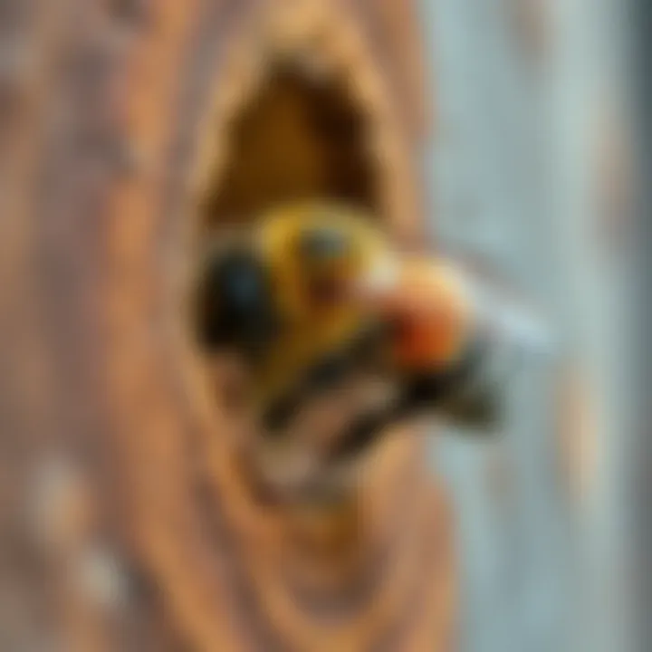 Understanding Carpenter Bee Nesting Habits Illustration of carpenter bee nesting behavior