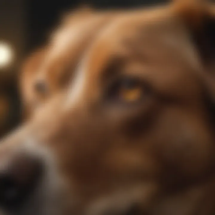 Diagram illustrating common causes of eye discharge in dogs