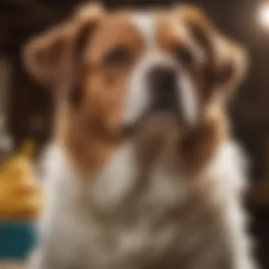 A dog being lovingly groomed, emphasizing the importance of care and attention.