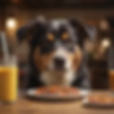 Nutrition: The Key to a Healthy Life A happy dog enjoying a nutritious meal filled with wholesome ingredients.
