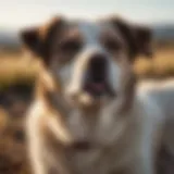 A serene older dog basking in the sun, showcasing vitality and joy.