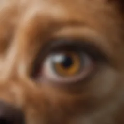 Close-up of a dog's eye showing signs of irritation
