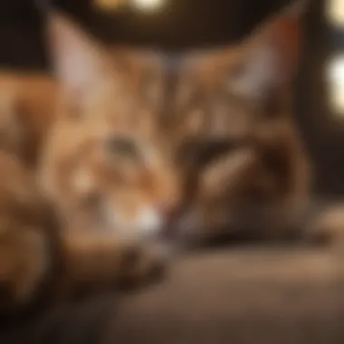 Diverse Feline Slumber Different cat breeds showcasing their unique sleeping styles and preferences.