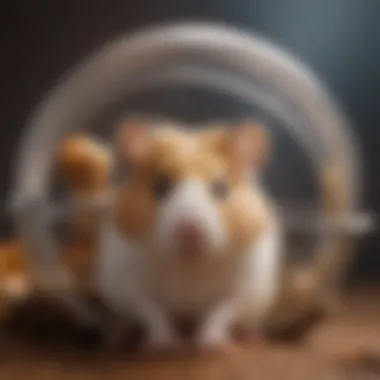 Safety features in a hamster cage ensuring pet well-being