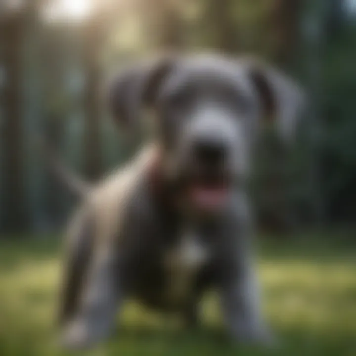 Great Dane puppy with a playful expression
