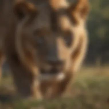 Lion's Prey: Essential Part of the Ecosystem Close-up of lion prey in the habitat