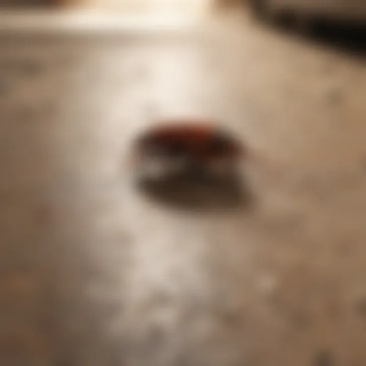 Signs of a roach infestation in a living space