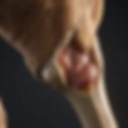 Anatomy of a dog's knee joint highlighting the ACL