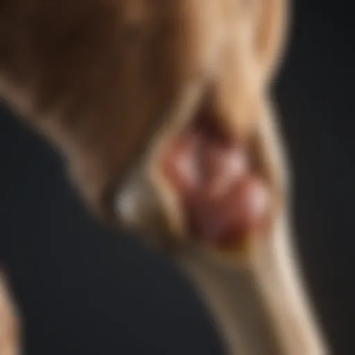 Anatomy of a dog's knee joint highlighting the ACL