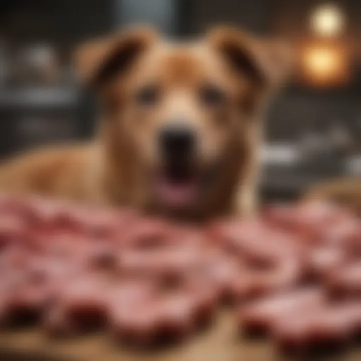 An infographic detailing the health risks associated with specific meats for dogs