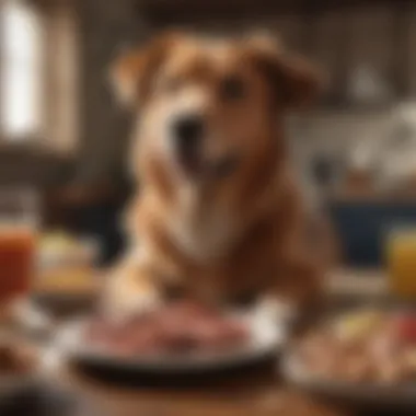 Healthy Meal Choices for Your Dog A happy dog enjoying a safe meal with alternative protein sources