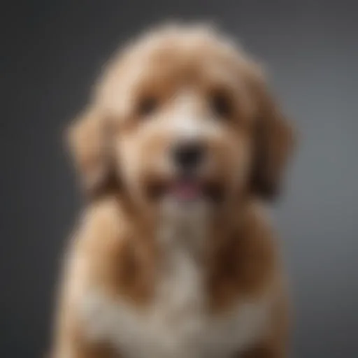 A beautifully groomed mini Saint Berdoodle showcasing its unique coat