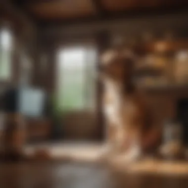Creating a Home with No-Shed Breeds A cozy home environment with a no-shed dog relaxing.