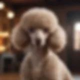 An elegant Poodle showcasing its no-shed coat.