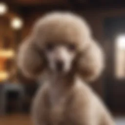 An elegant Poodle showcasing its no-shed coat.