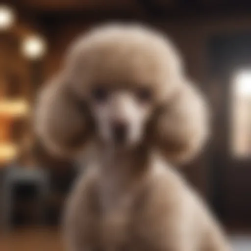 An elegant Poodle showcasing its no-shed coat.