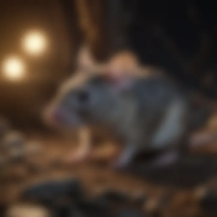 An illustration depicting the physiological adaptations of mice that enable them to thrive at night.