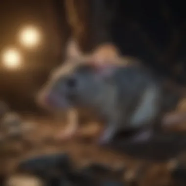 Physiological Adaptations of Nocturnal Mice An illustration depicting the physiological adaptations of mice that enable them to thrive at night.