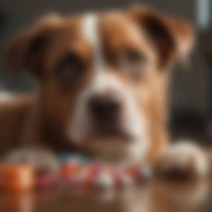 Happy pet recovering after treatment with OTC antibacterial pills