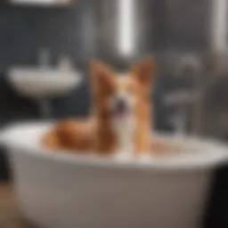 Luxurious pet grooming wash tub with adjustable features