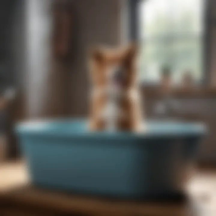 Different types of grooming wash tubs for various pet sizes