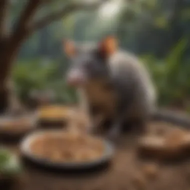 Possum Habitat and Food Sources An illustration showing the habitat of possums and their preferred food sources.