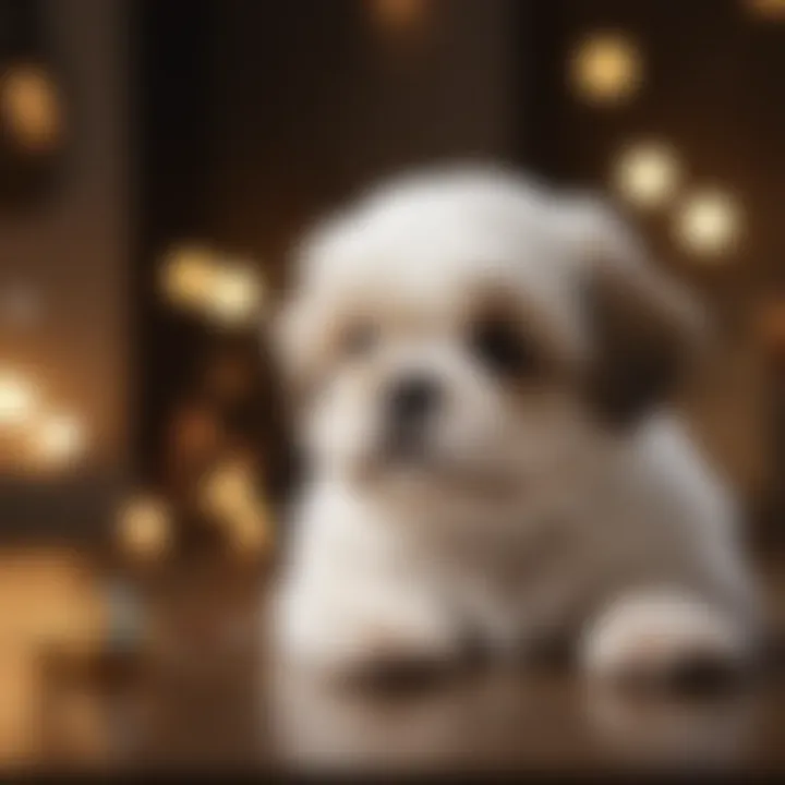 Map indicating regional price variations for Shih Tzu puppies