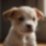 Puppy scratching its ear, showcasing common behavior