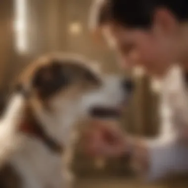 A veterinarian administering a rabies vaccine to a dog