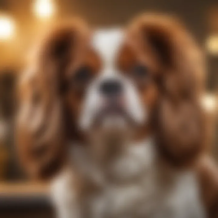 Grooming tools for managing Cavalier King Charles Spaniel shedding