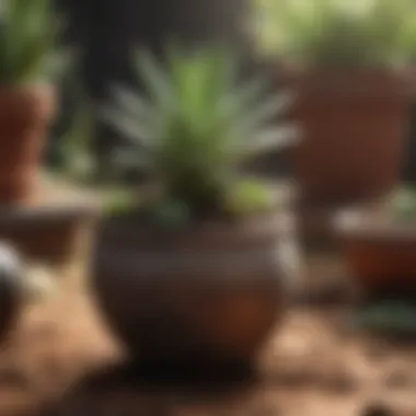 Image of optimal soil mix and pot choice for succulents