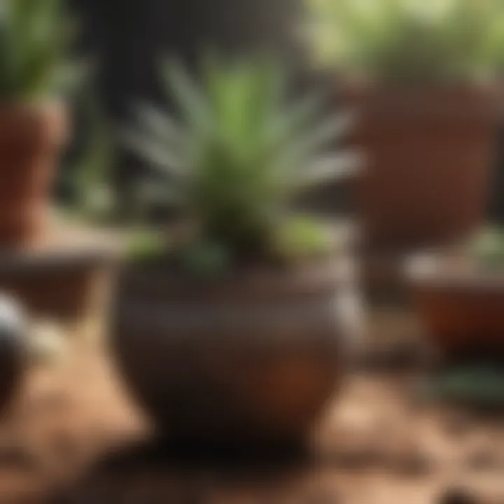 Image of optimal soil mix and pot choice for succulents