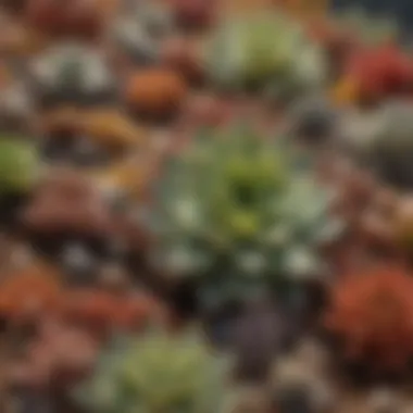 Close-up of diverse succulent seeds showcasing their unique shapes and textures