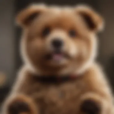 Playful Teddy Bear Dog A playful teddy bear dog showcasing its fluffy coat and charming demeanor