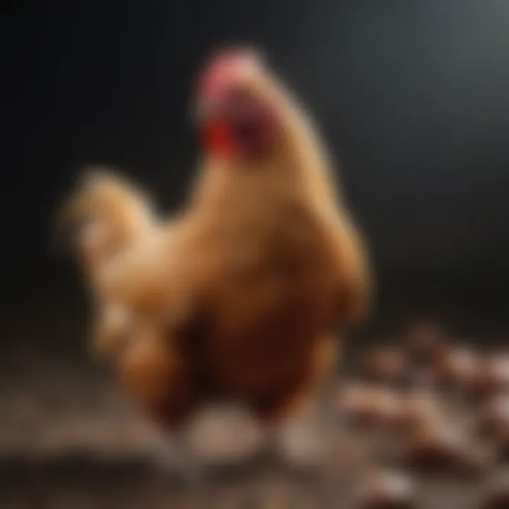 Symptoms of worm infestations in chickens