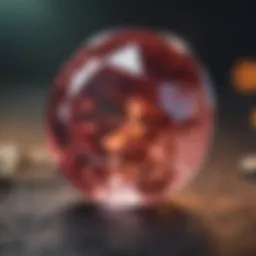 Close-up view of a Cancer birthstone displaying its unique colors and clarity