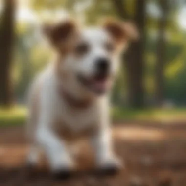 Caesar Dog Enjoying Playtime in the Park A Caesar dog playing happily in a park