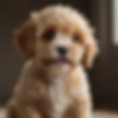 A playful Cavapoo puppy with fluffy fur