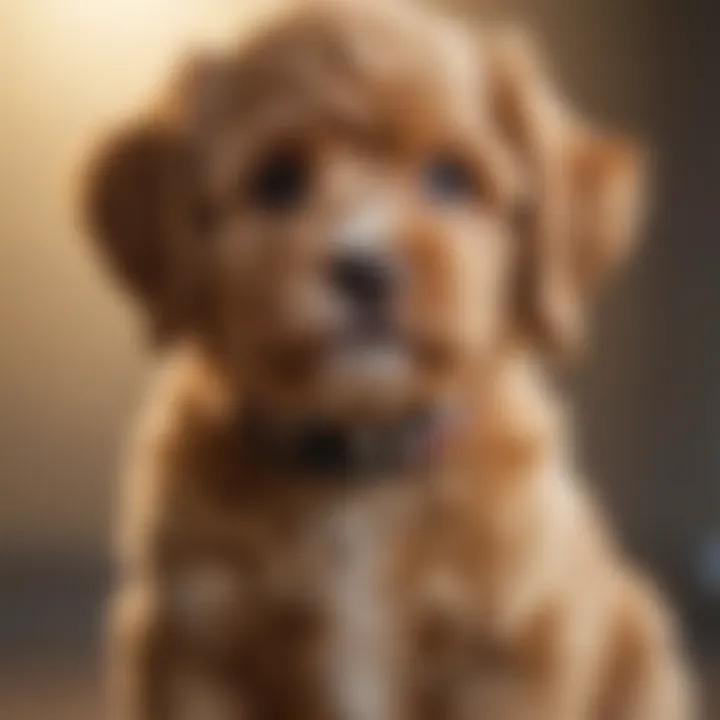 A Cavapoo puppy being trained with positive reinforcement