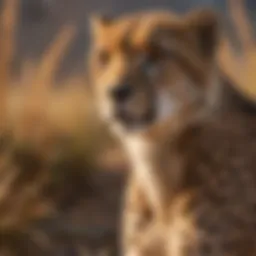 A majestic cheetah in its natural habitat, showcasing its speed and grace.