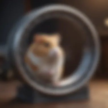 Different designs of hamster wheels available in pet stores