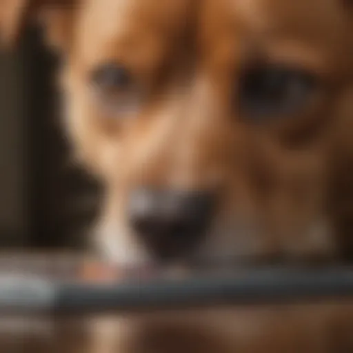 Close-up of a microchip being inserted into a dog