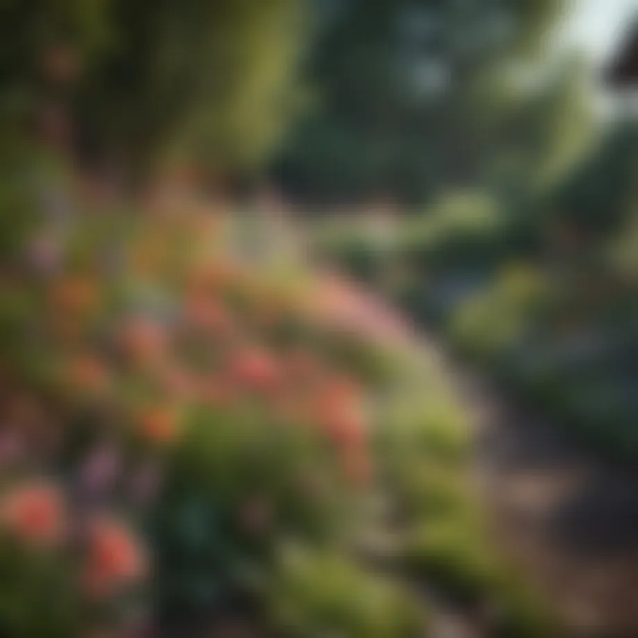 A vibrant garden filled with various perennial flowers in full bloom.