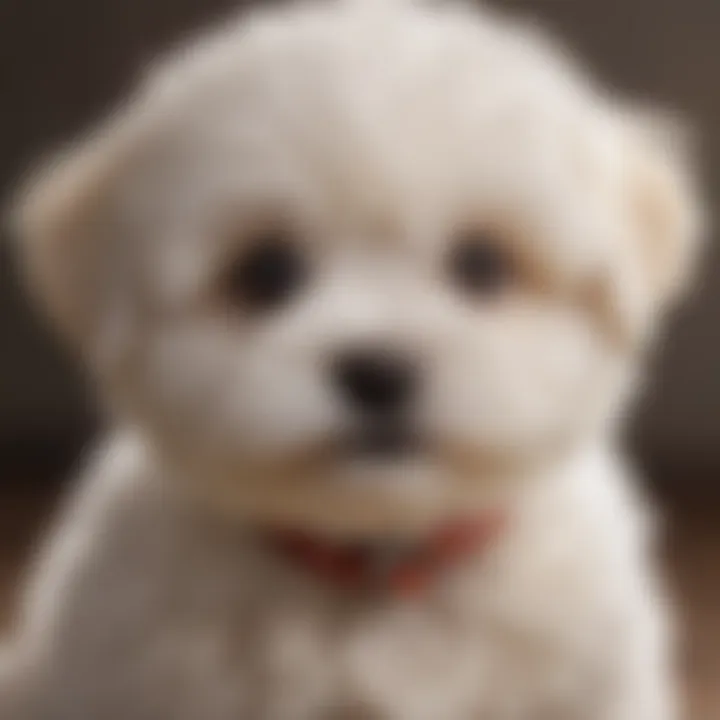 Playful Shichon puppy with fluffy fur and bright eyes