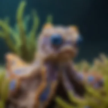 A blue-ringed octopus displaying defensive behaviors, highlighting its predatory nature.