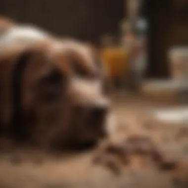 Symptoms of Chocolate Poisoning in Dogs An informative infographic displaying symptoms of chocolate poisoning in dogs.