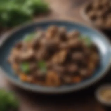 A vibrant plate of sautéed morels garnished with herbs