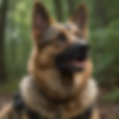 Workline German Shepherd participating in search and rescue