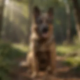 Workline German Shepherd in action during training
