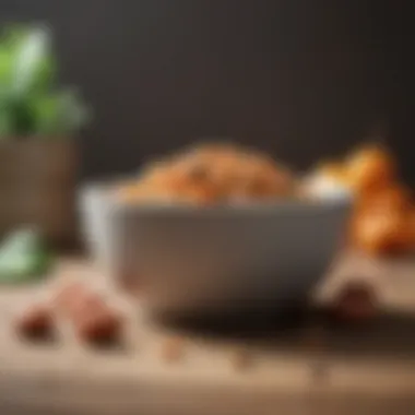 Nutritious Puppy Food Bowl of healthy puppy food with fresh ingredients